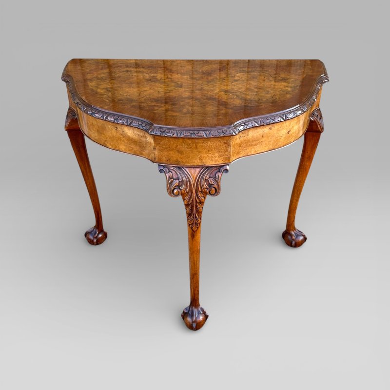 20th Century Queen Anne Style Walnut Side Table by Maple & Co Wall Table